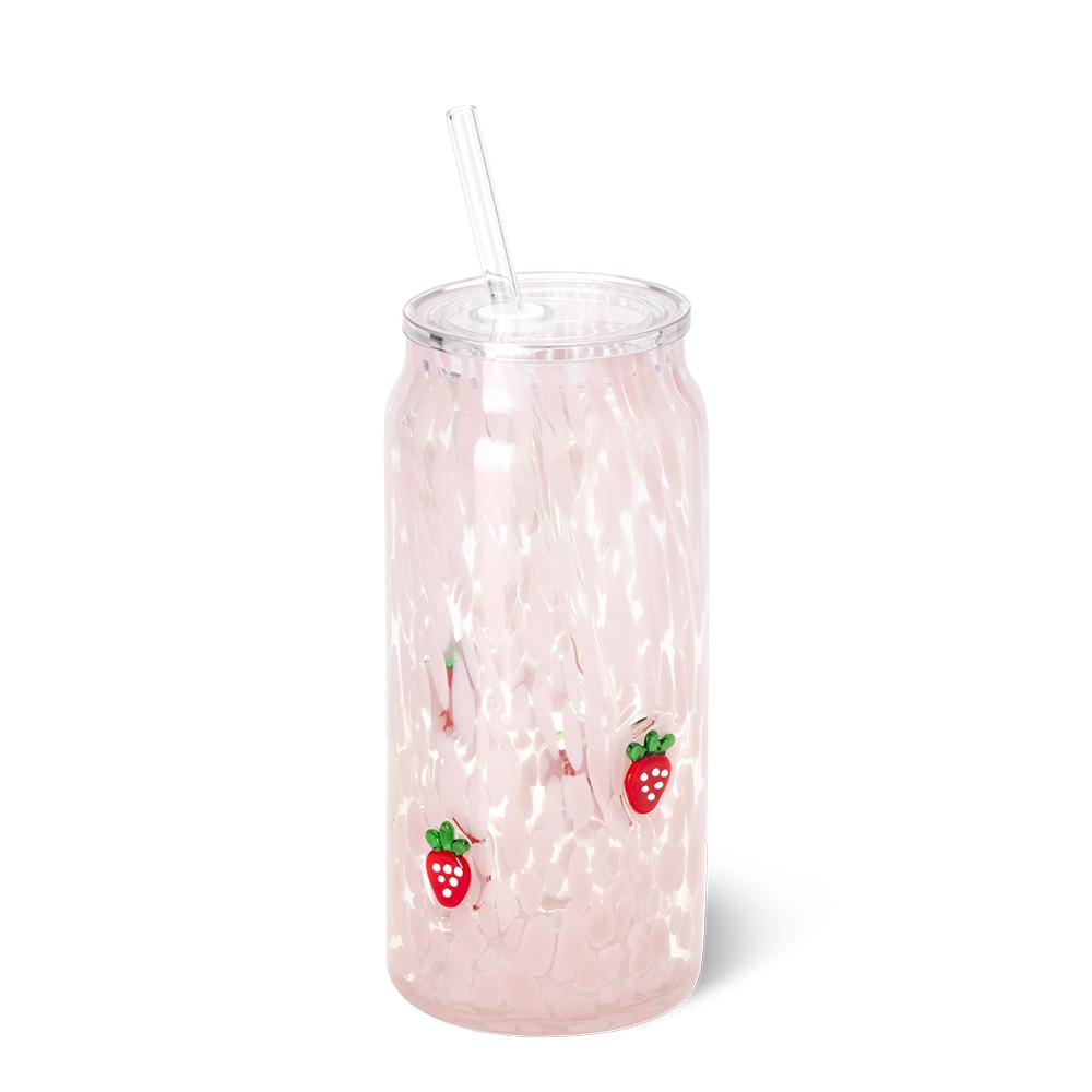 Strawberry Shortcake Swig Charm Soda Glass 23oz