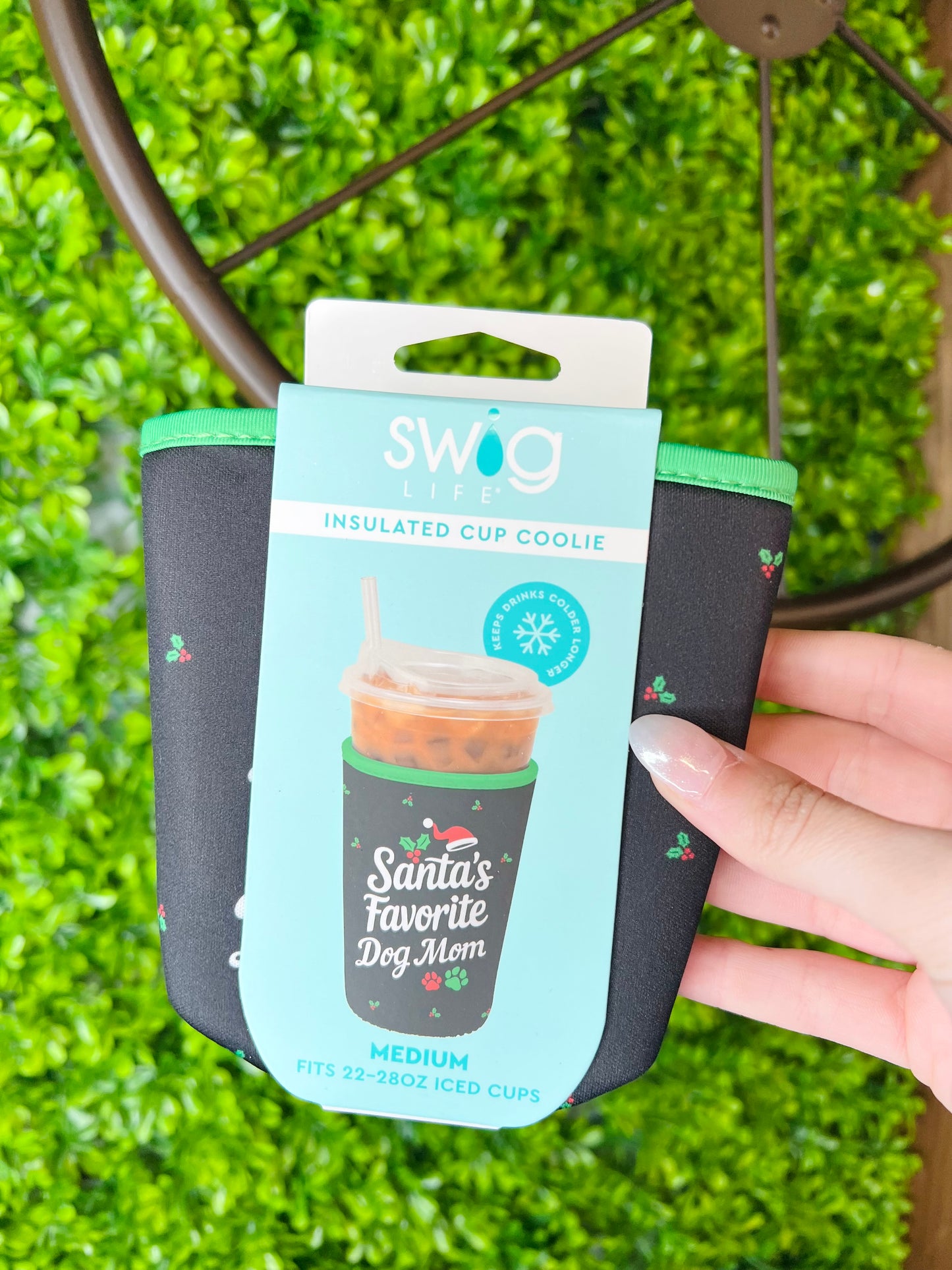 Santa’s Favorite Dog Mom Swig Iced Cup Coolie (Medium)