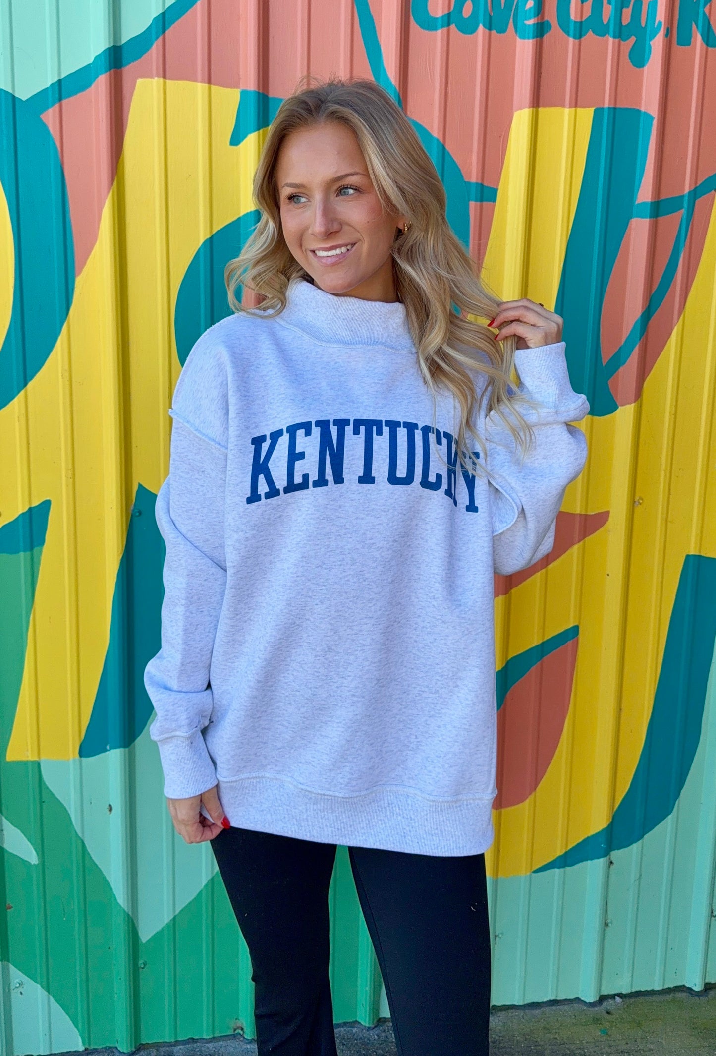 Kentucky Grey Mock Neck