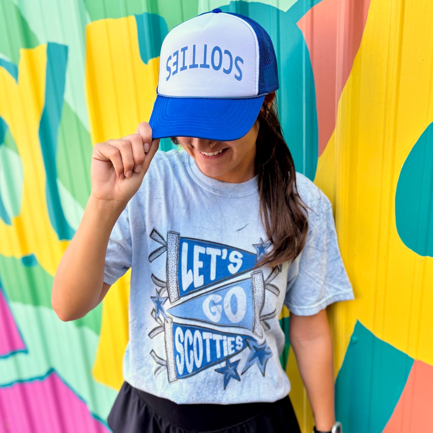Scotties Pennants Acid Wash Comfort Colors Tee