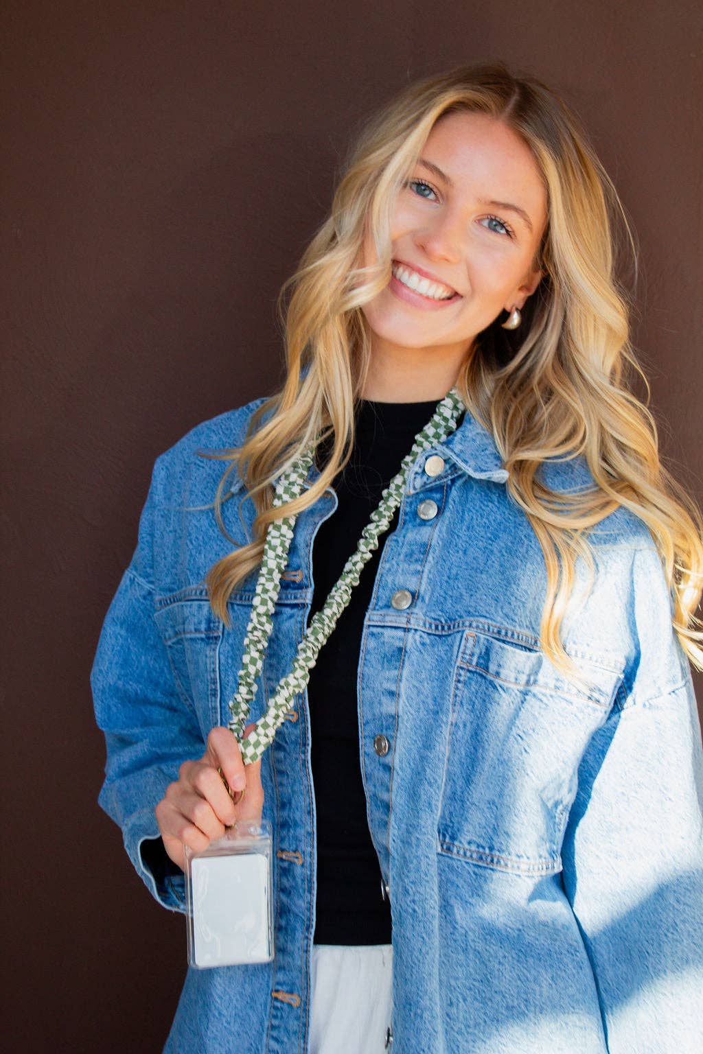 Lindsey Checkered Lanyard