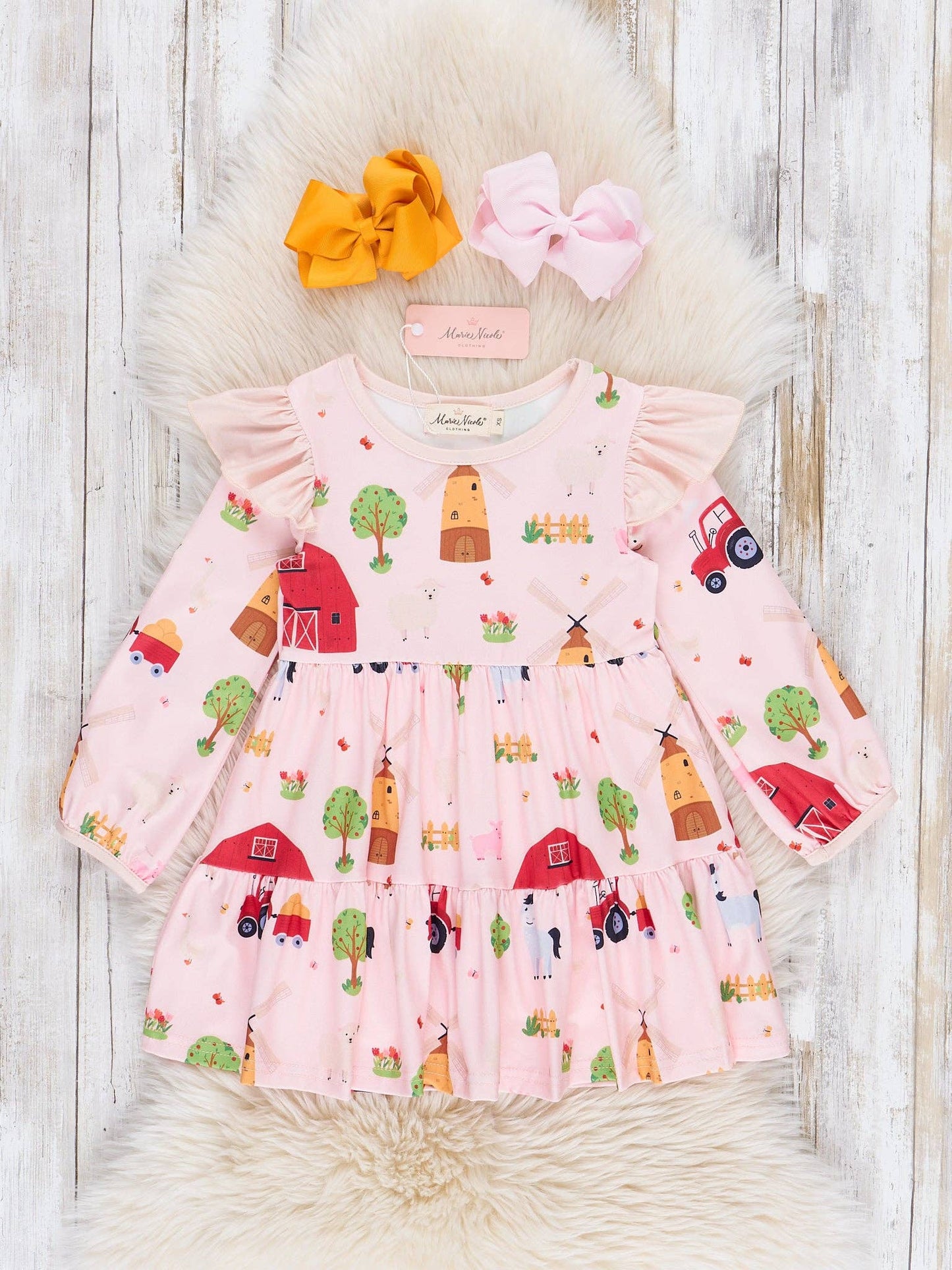 Farm Fields Youth Ruffle Dress