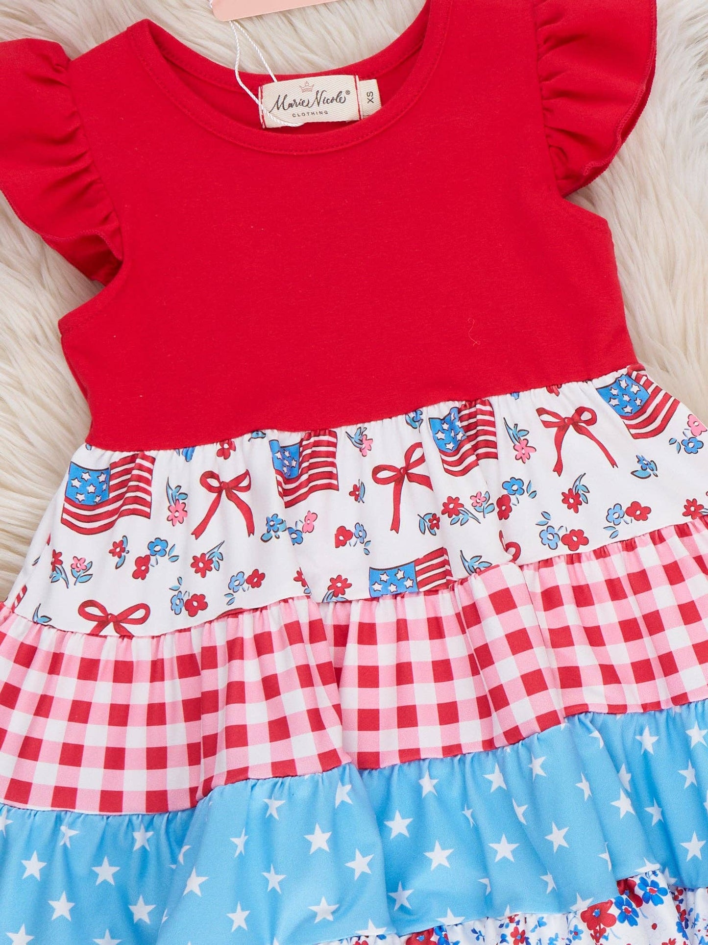 Youth Americana Gingham Flag Dress
