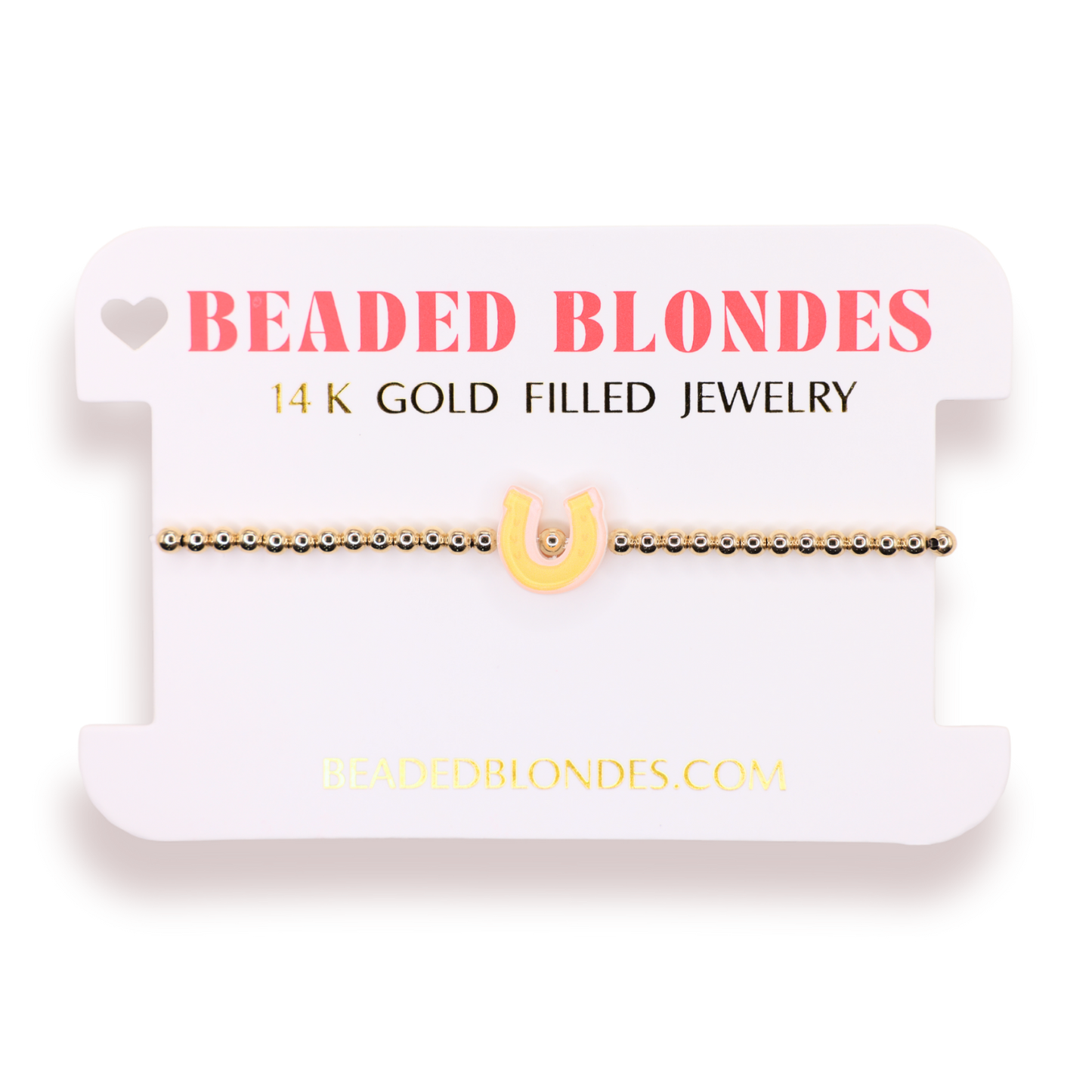 Horseshoe Bracelet on Gold: Standard 6.75 Inch