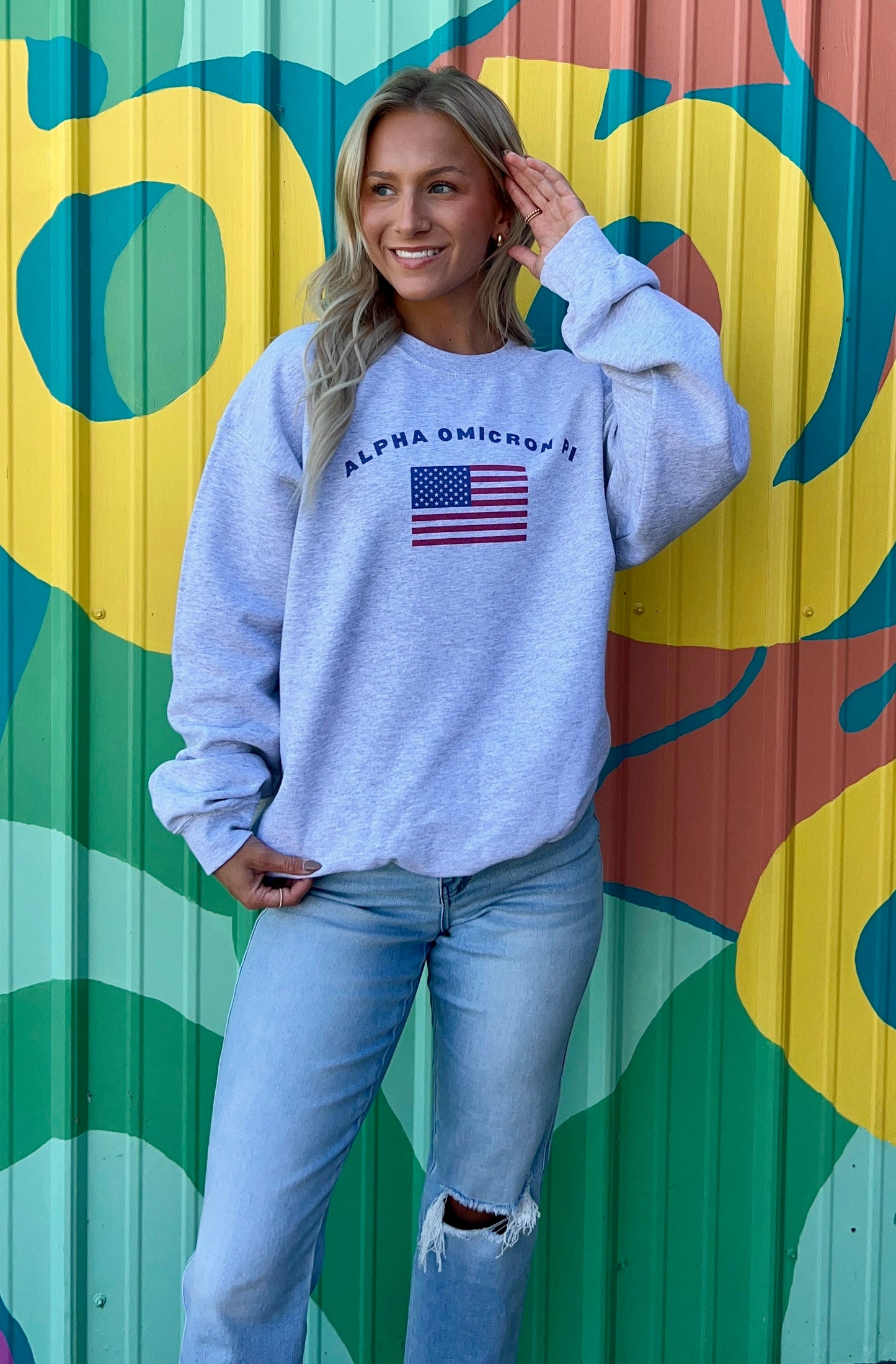 All-American Alpha Omicron Pi Sweatshirt