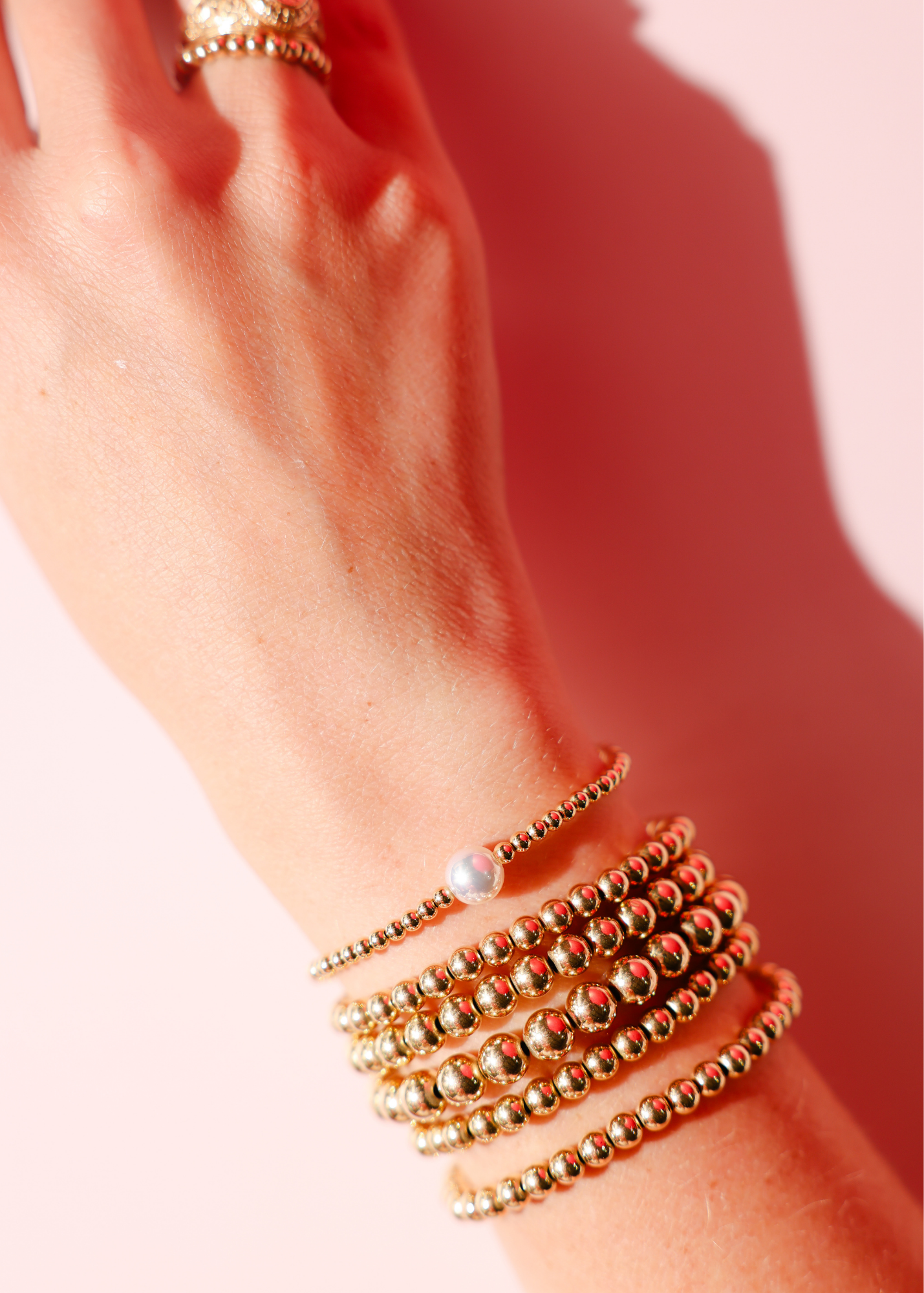 Ariel Pearl Bracelet in Gold: Standard 6.75 inch