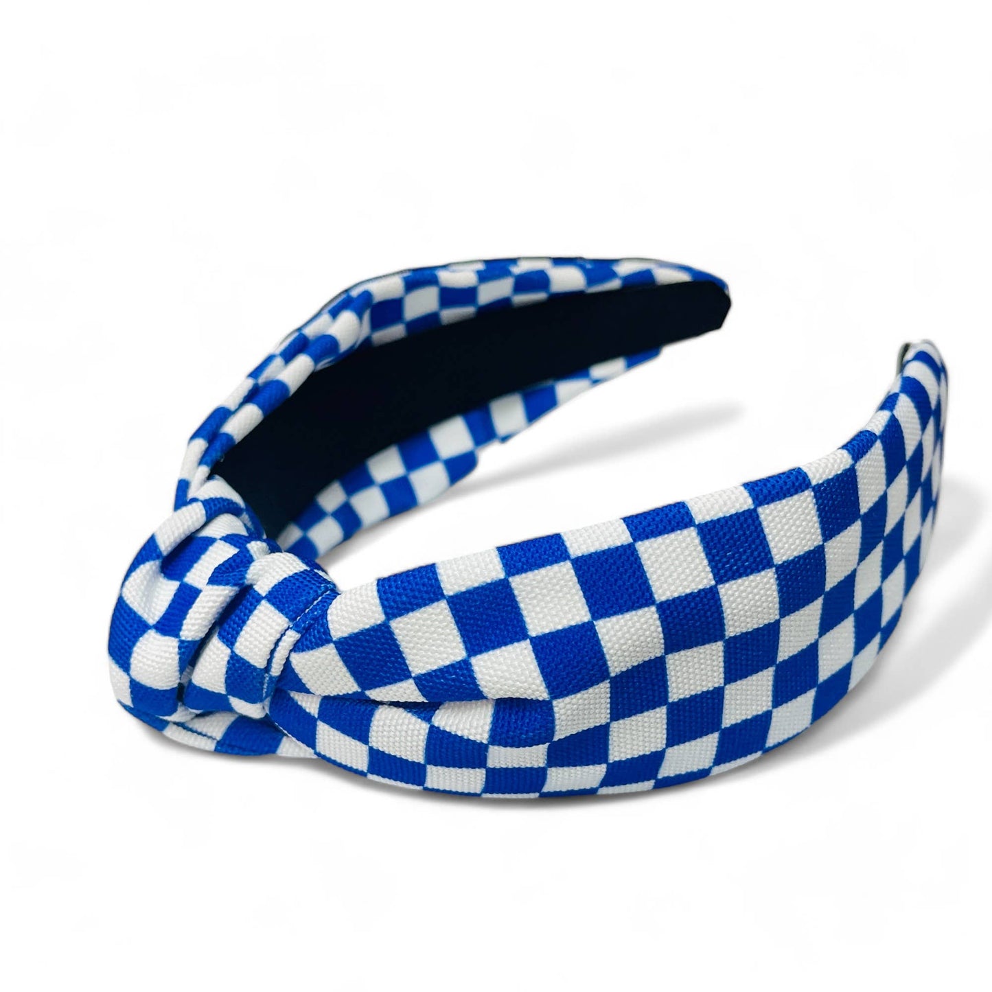 Game Day Checkered Headbands : Blue/white