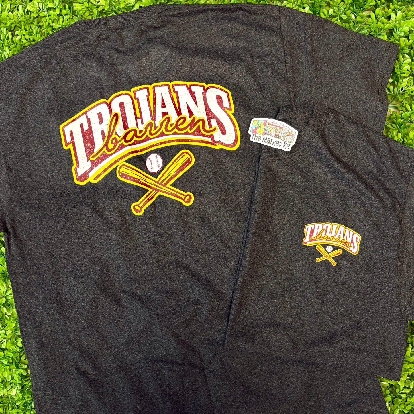 Barren Trojans Baseball Pocket Print Tee
