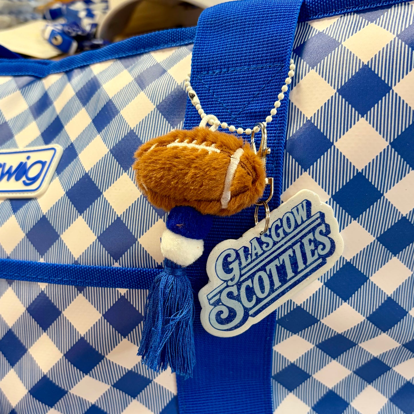 Retro Glasgow Scotties - XL Bag Charm with Clip