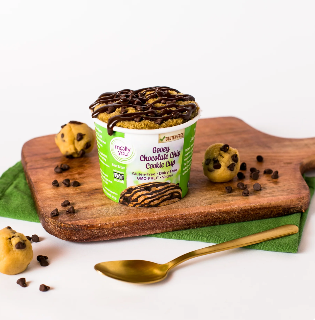 Gluten-Free Gooey Chocolate Chip Cookie Cup