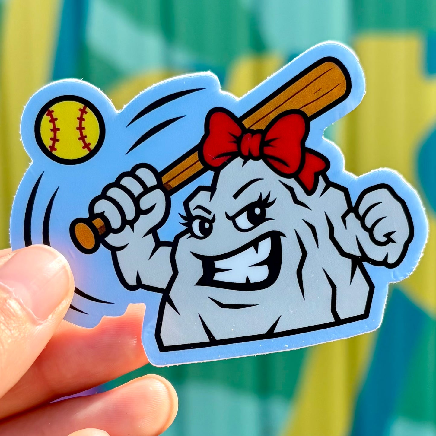 Crushers Softball Mascot Sticker