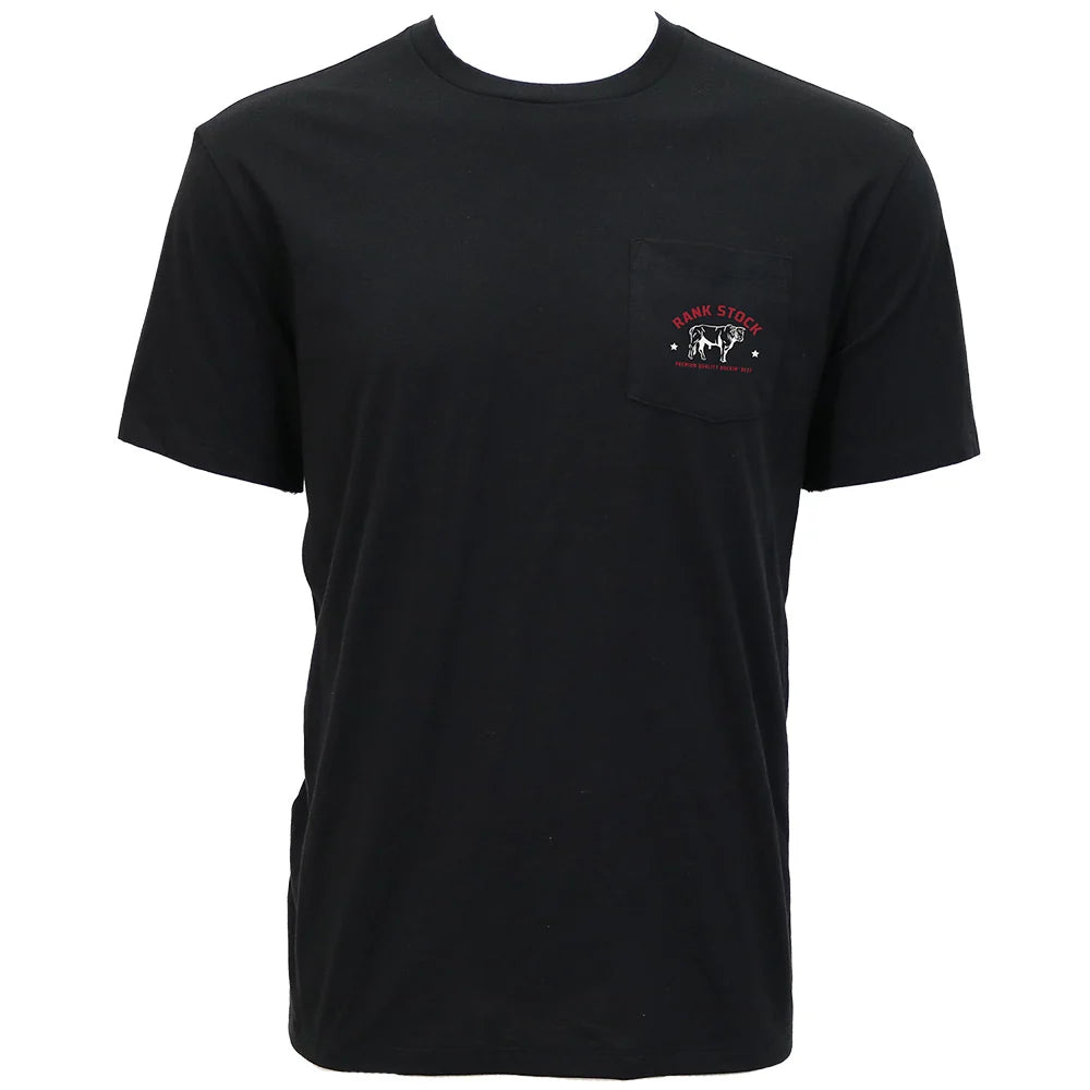 Hooey Youth “Charbray” Black Rank Stock Pocket Tee