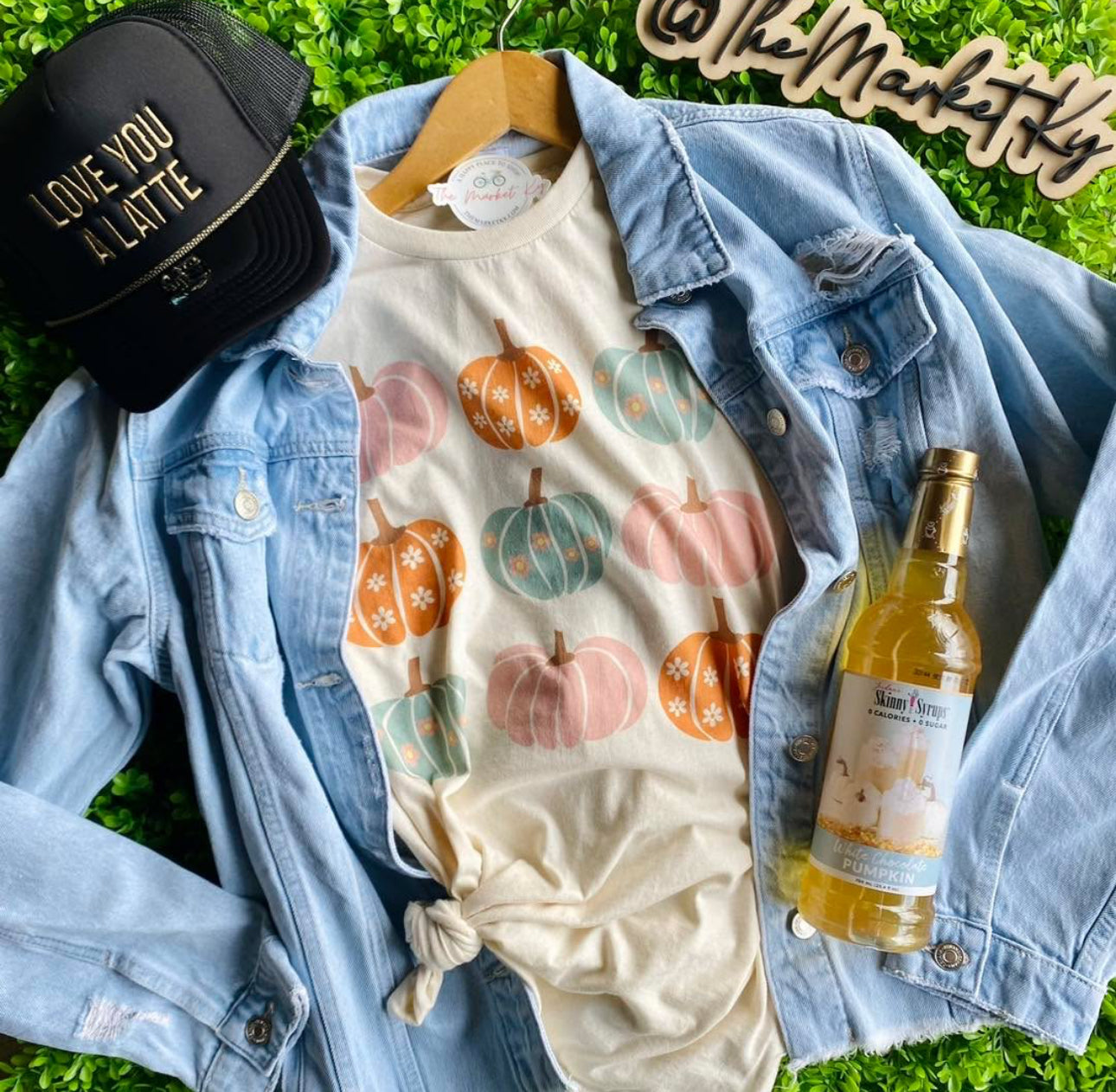 Pastel Pumpkins Collage Comfort Colors Tee- Youth & Adult