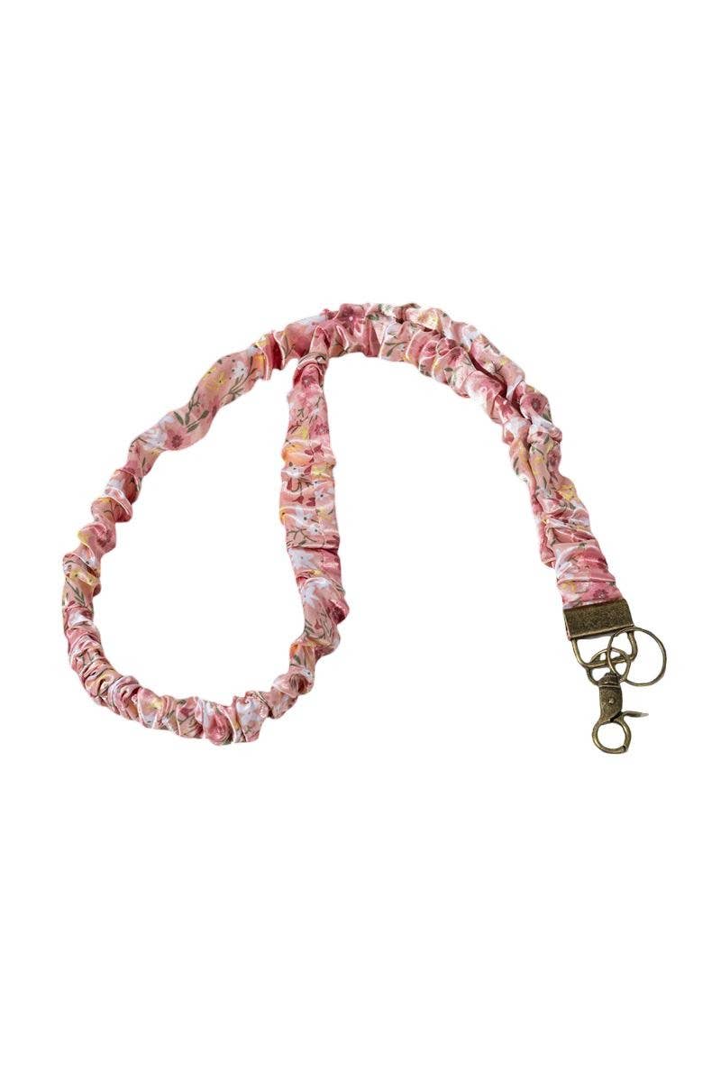 Trendy Scrunchie Lanyard: Floral