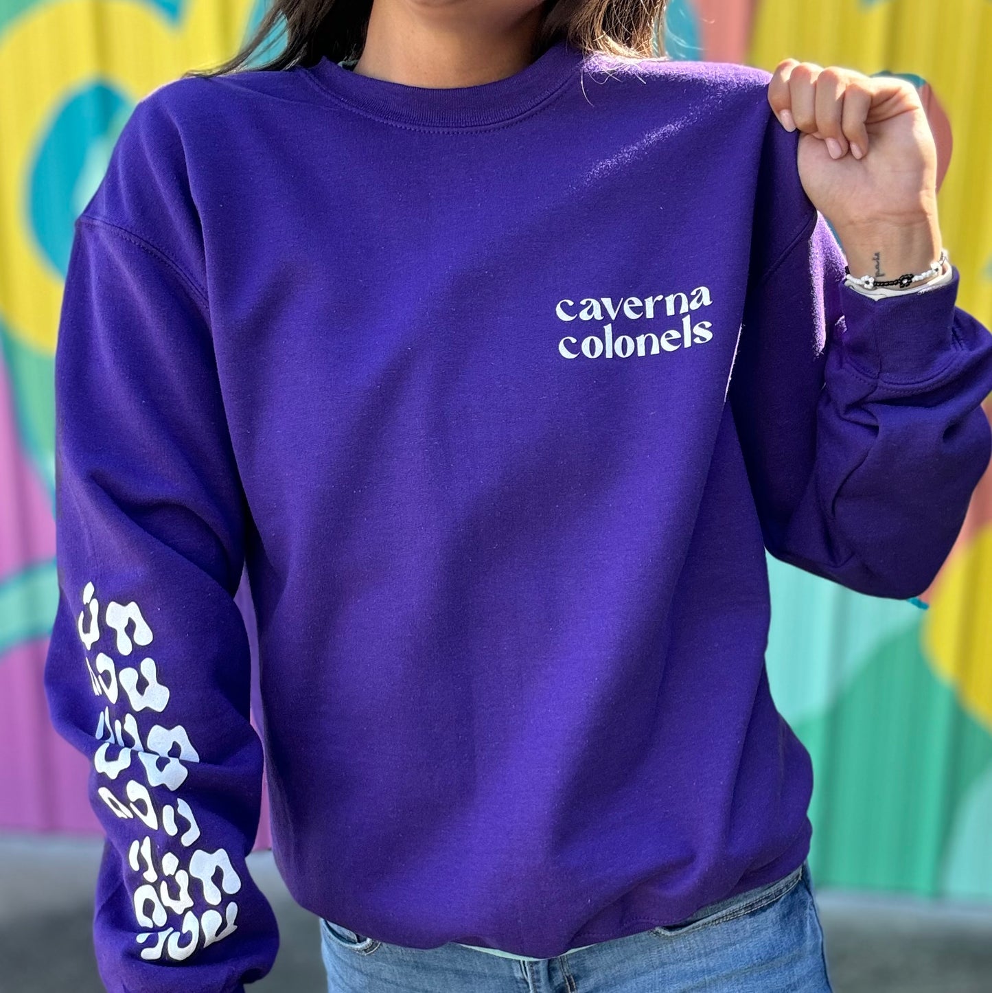 Caverna Colonels Cheetah Sleeve Sweatshirt