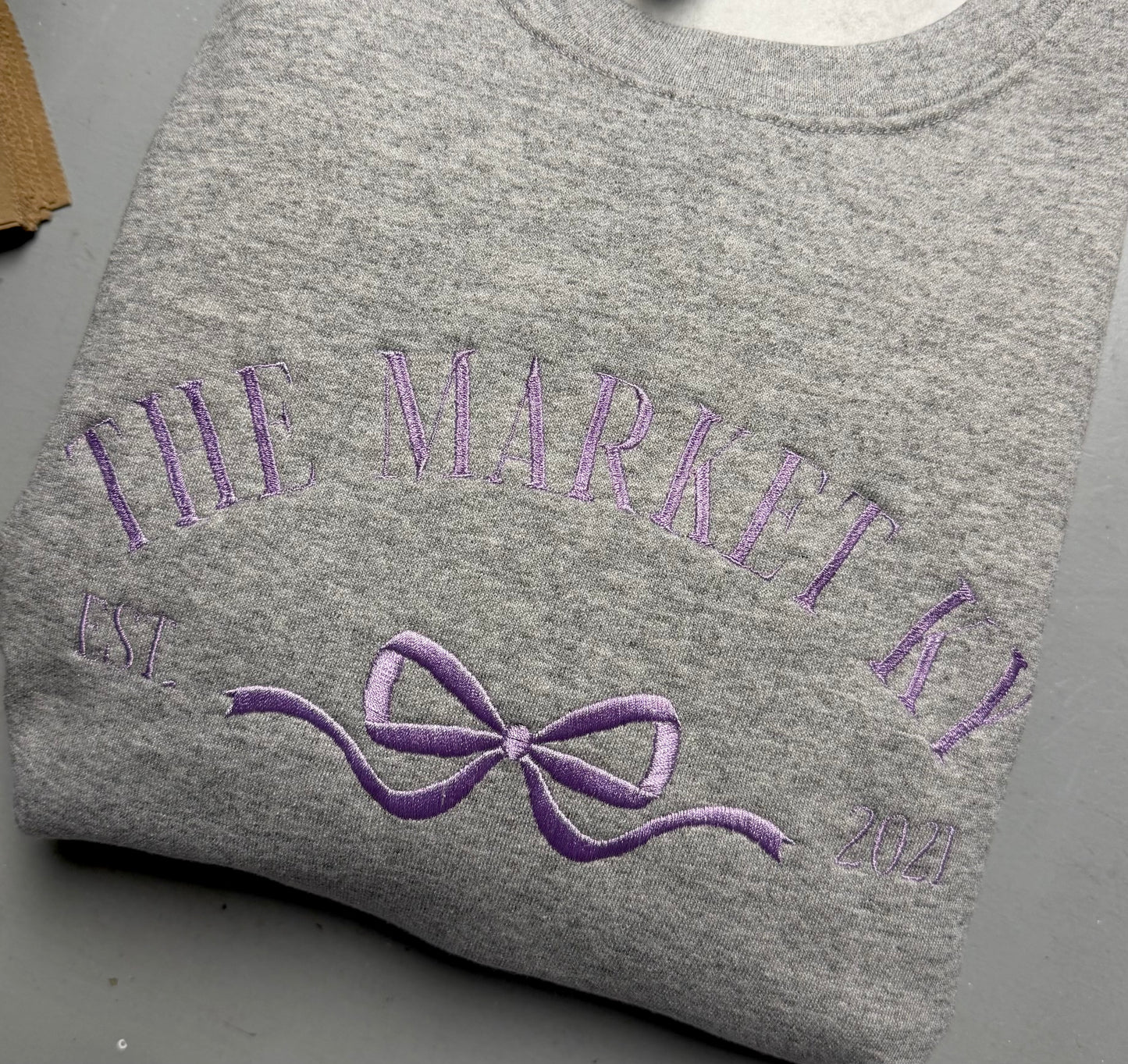The Market Ky Embroidered Bow Crewneck