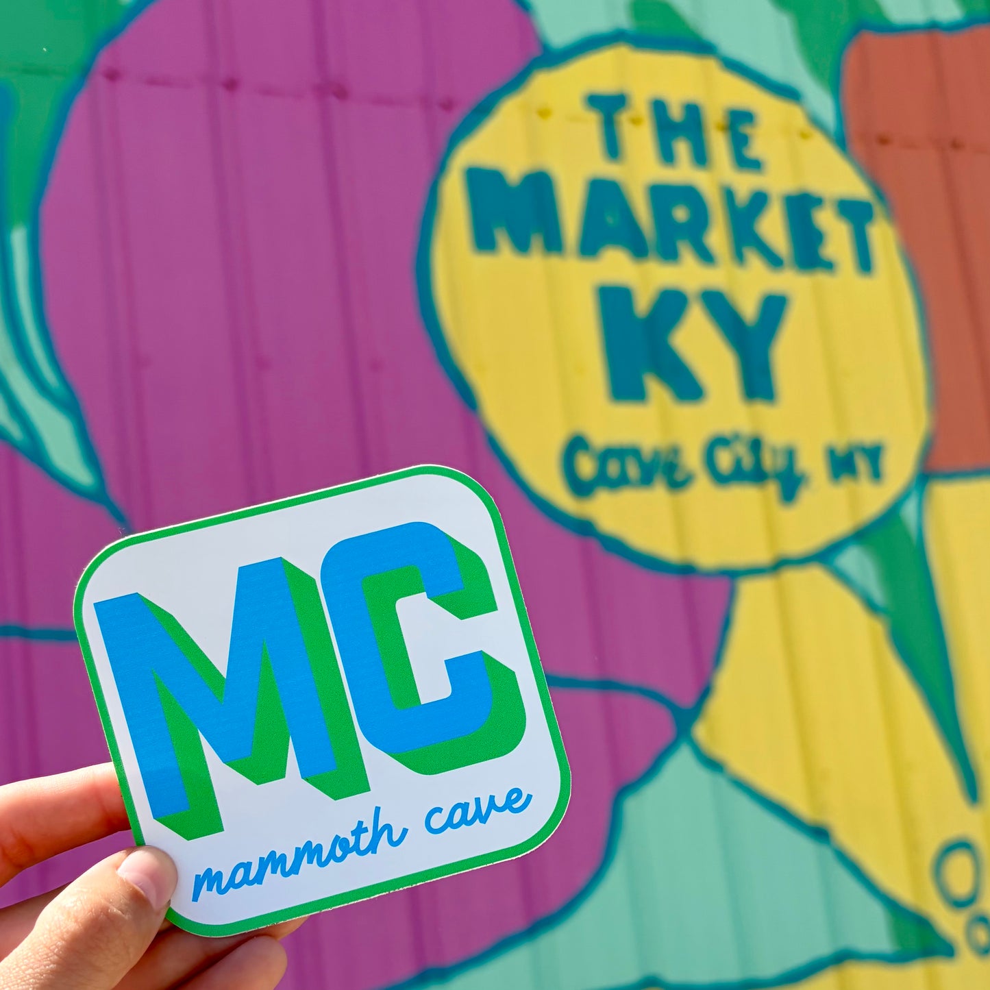 Mammoth Cave Sticker- Blue/Green