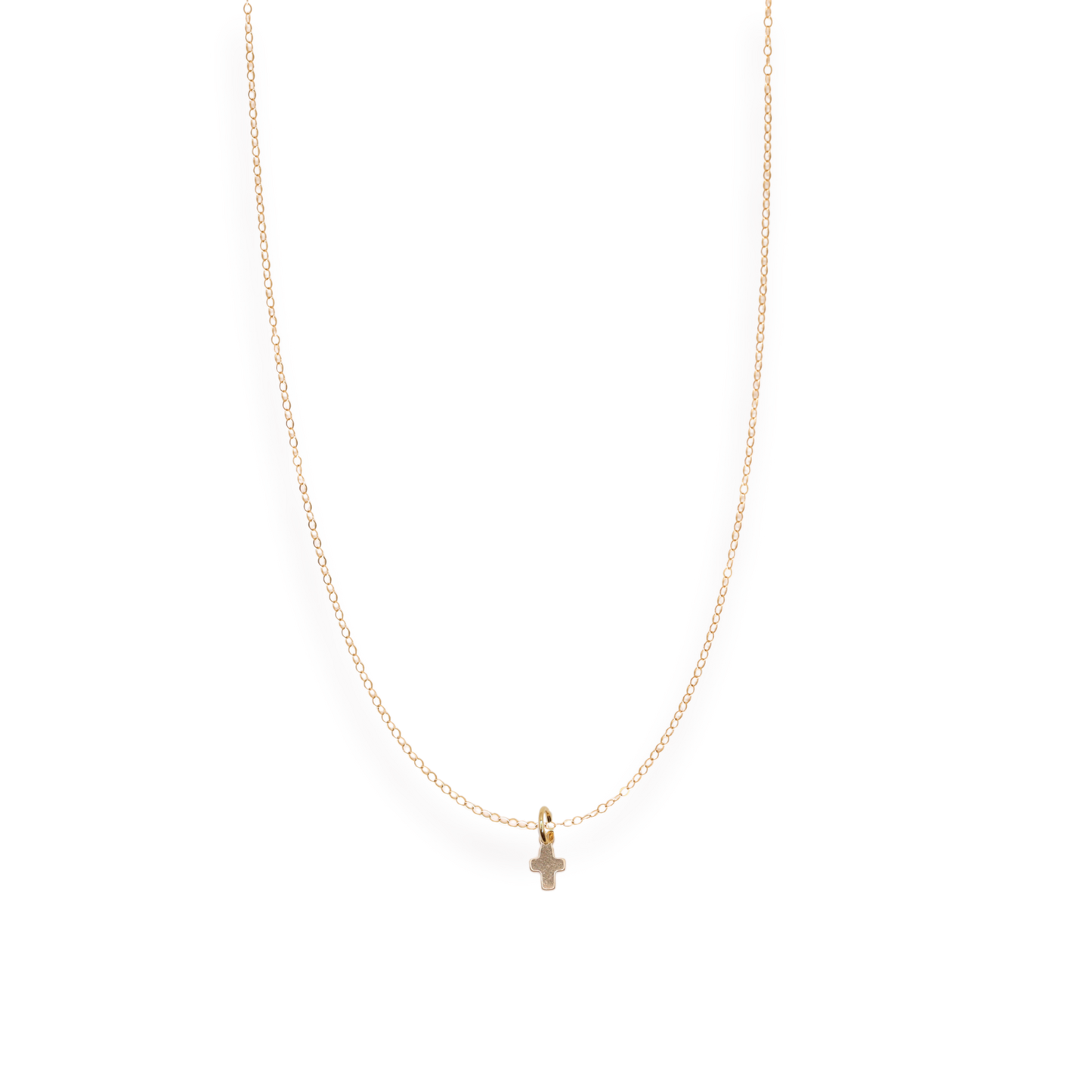 Mini Cross Charm Necklace
