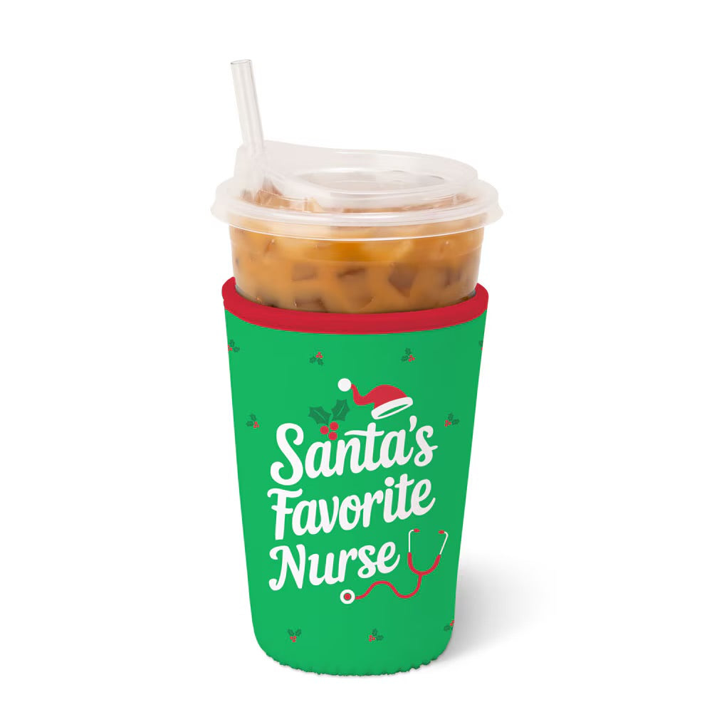 Santa’s Favorite Nurse Swig Iced Cup Coolie (Medium)
