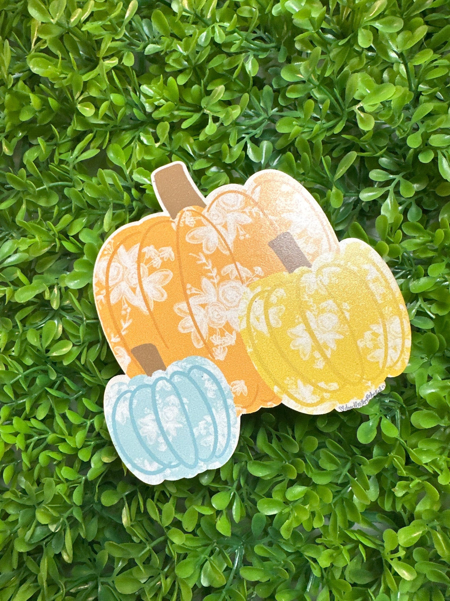 Watercolor Floral Pumpkins Mini Attachment