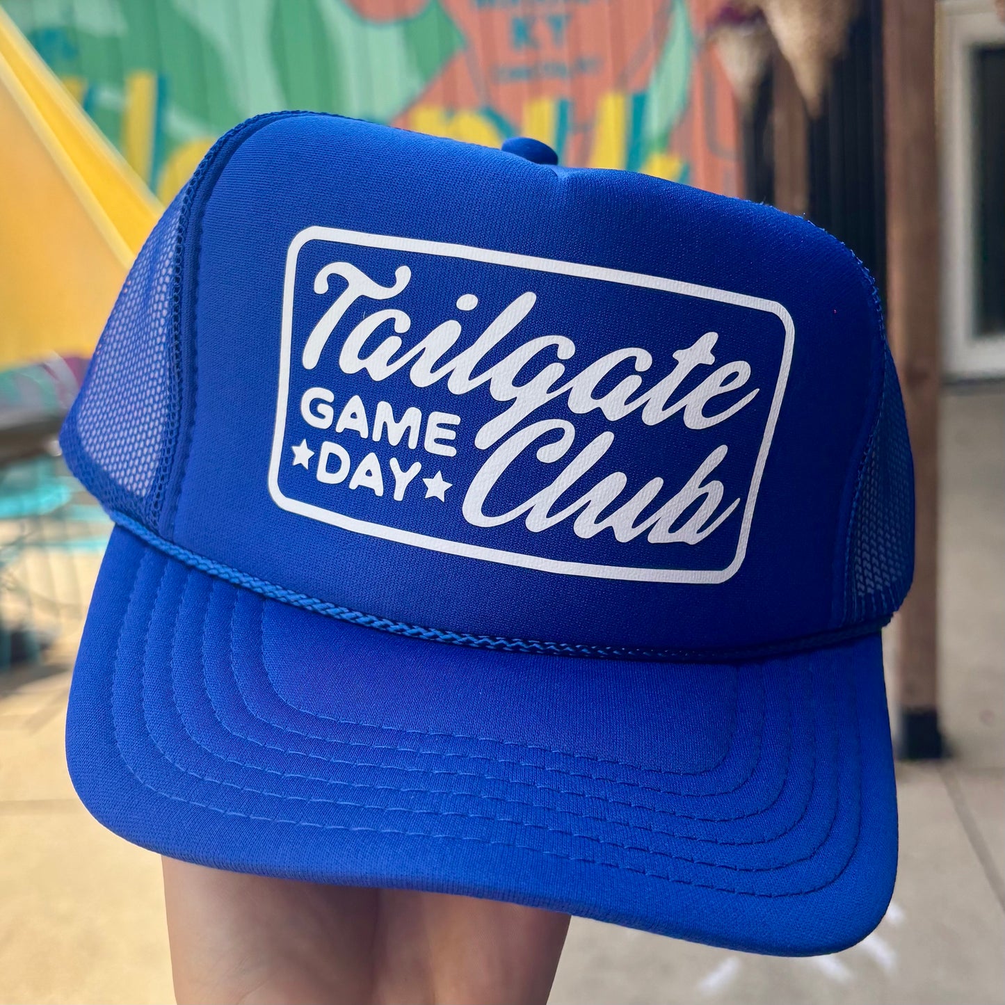 Tailgate Club Trucker Hat- Blue/White