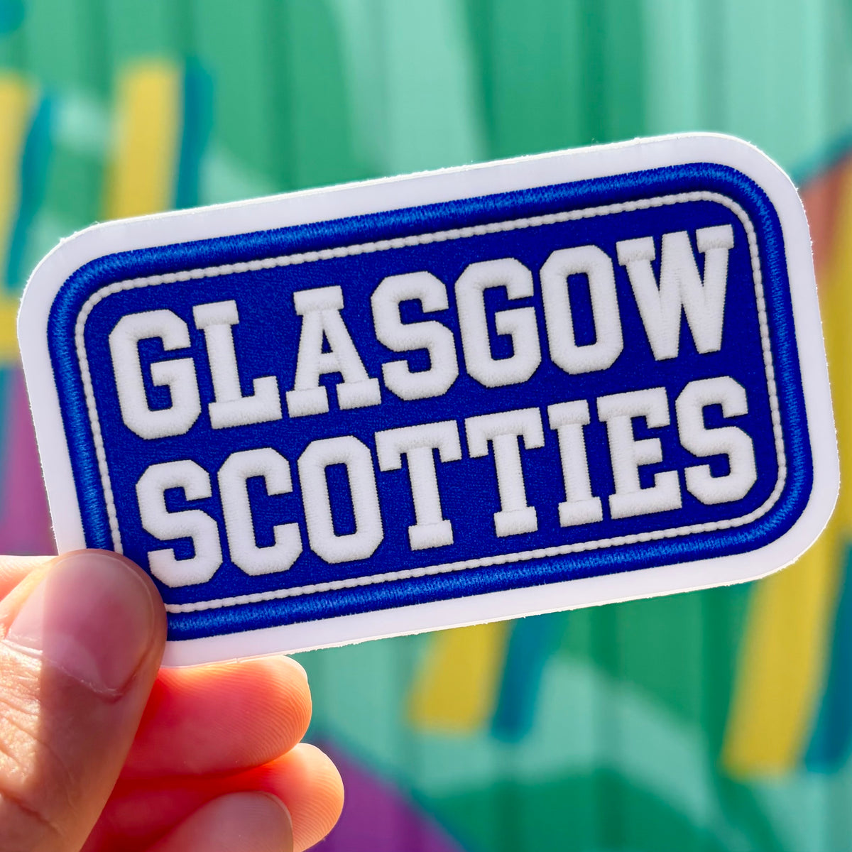 Glasgow Scotties Faux Patch Sticker