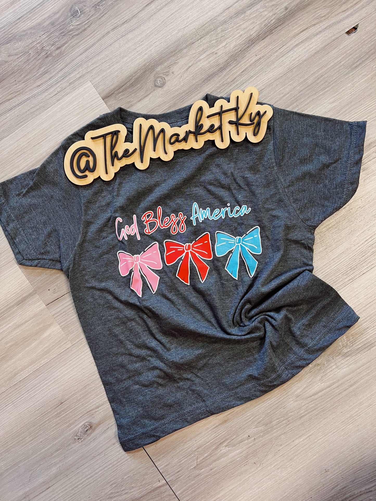 God Bless America Bow Youth Tee