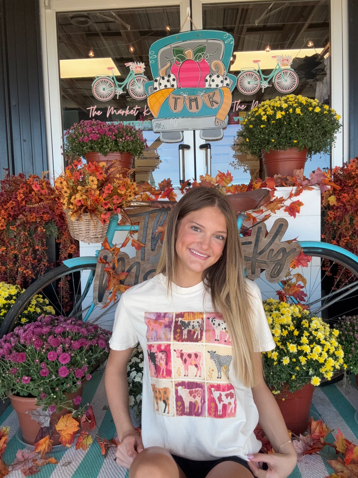 Colorful Cows Collage Comfort Colors Tee