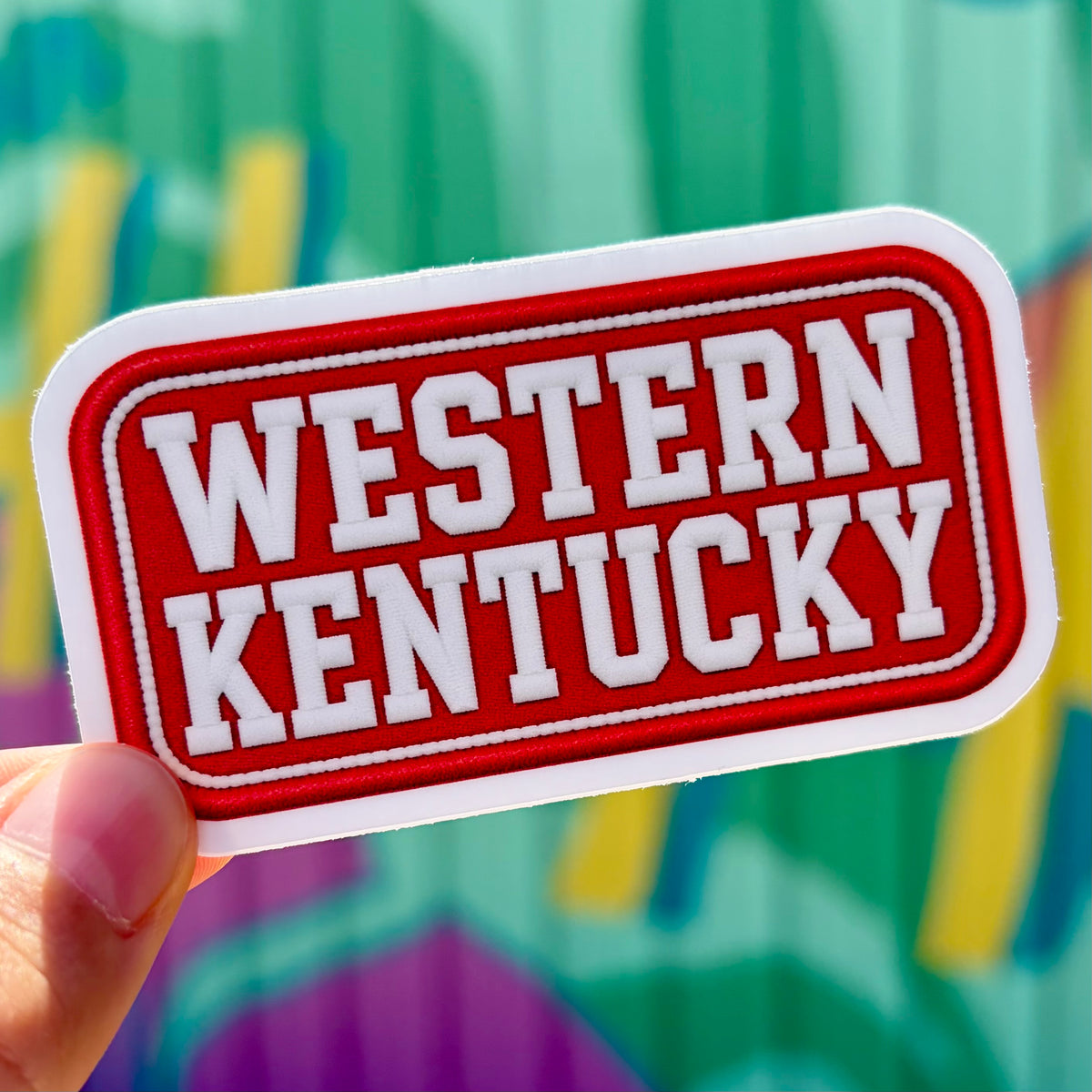 Western Kentucky Faux Patch Sticker