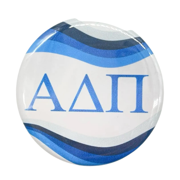 Sorority Button - Retro Wave Design: 3" Round / Alpha Delta Pi