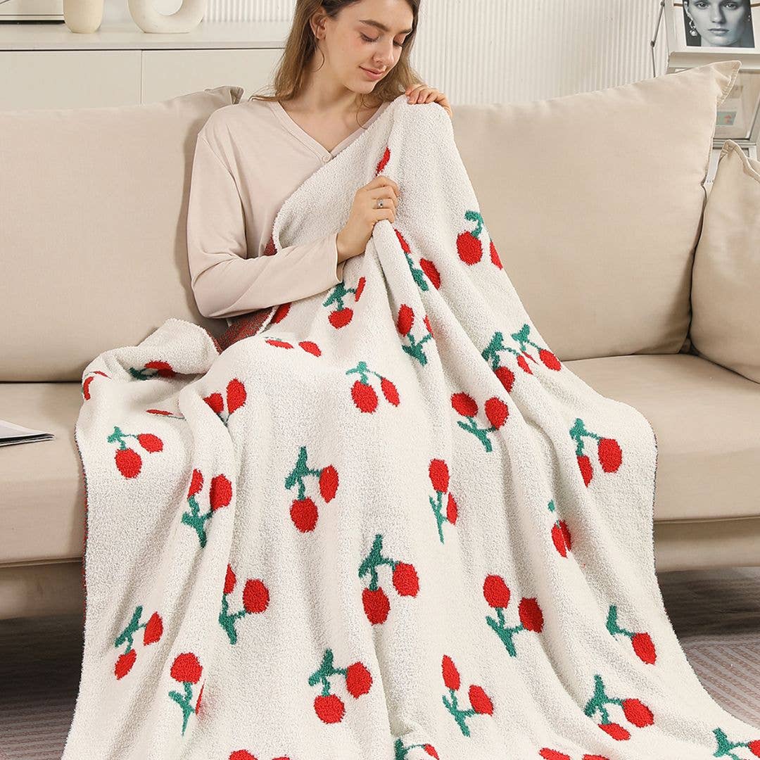Cherry Printed Blanket
