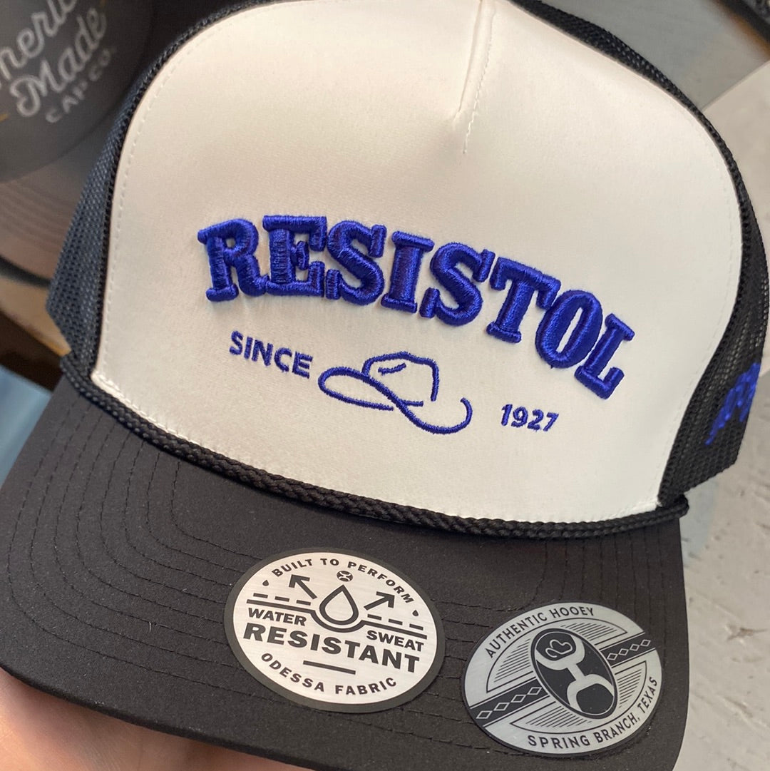 Resistol White/Black SnapBack Hat
