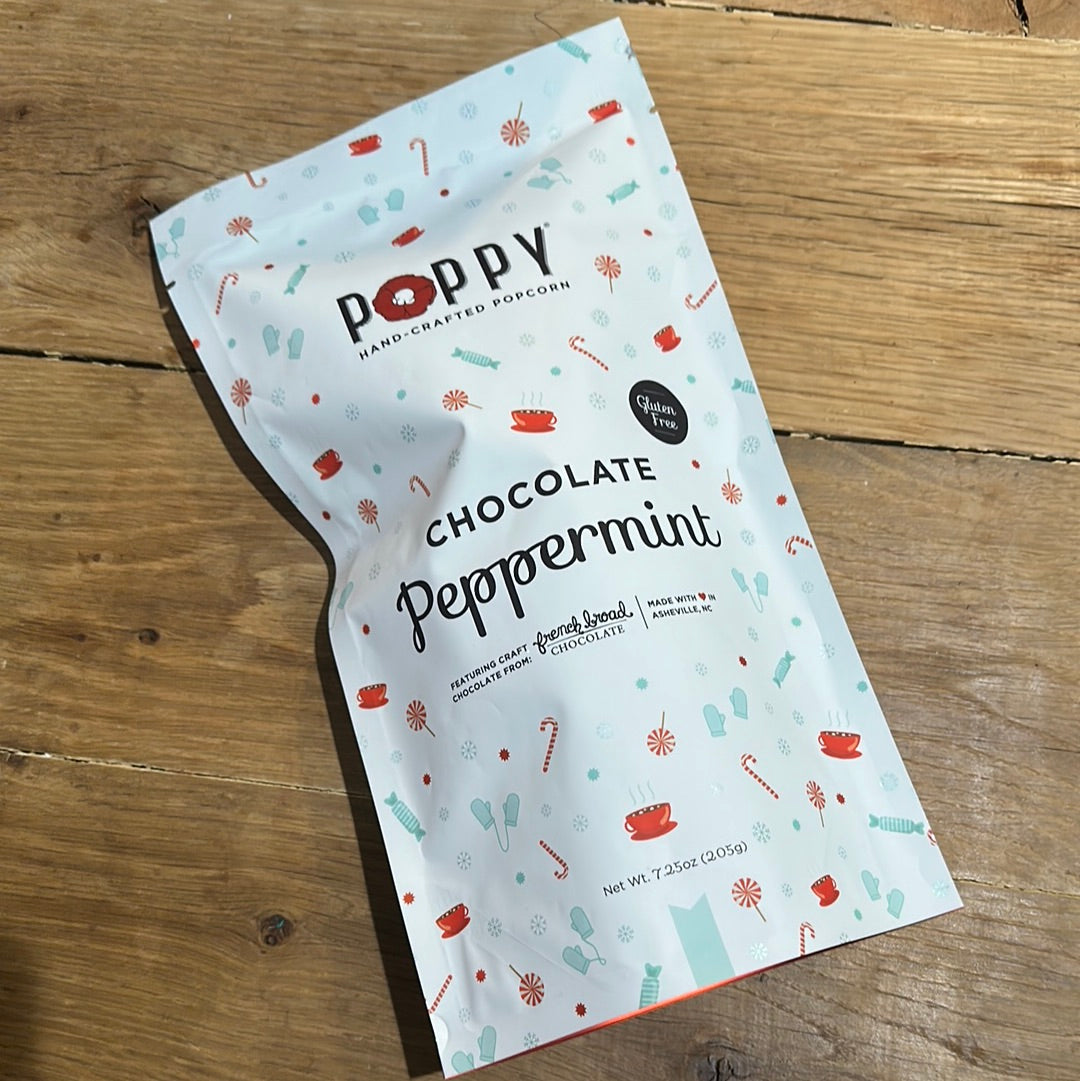 Poppy Chocolate Peppermint Popcorn