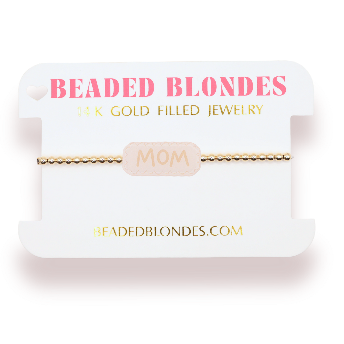 Mom Bracelet on Gold: Standard 6.75 Inch