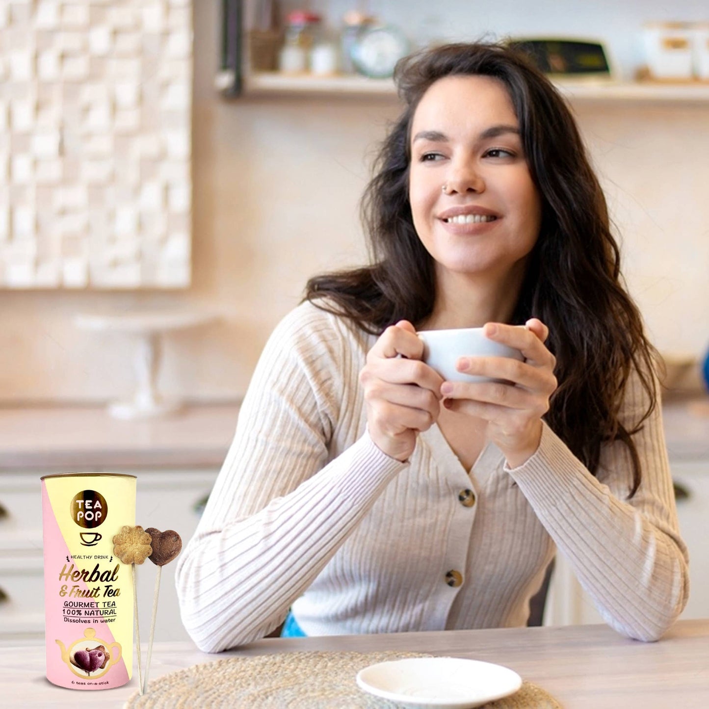 Herbal & Fruit Tea On-A-Stick!,100% Natural Crystallized Tea