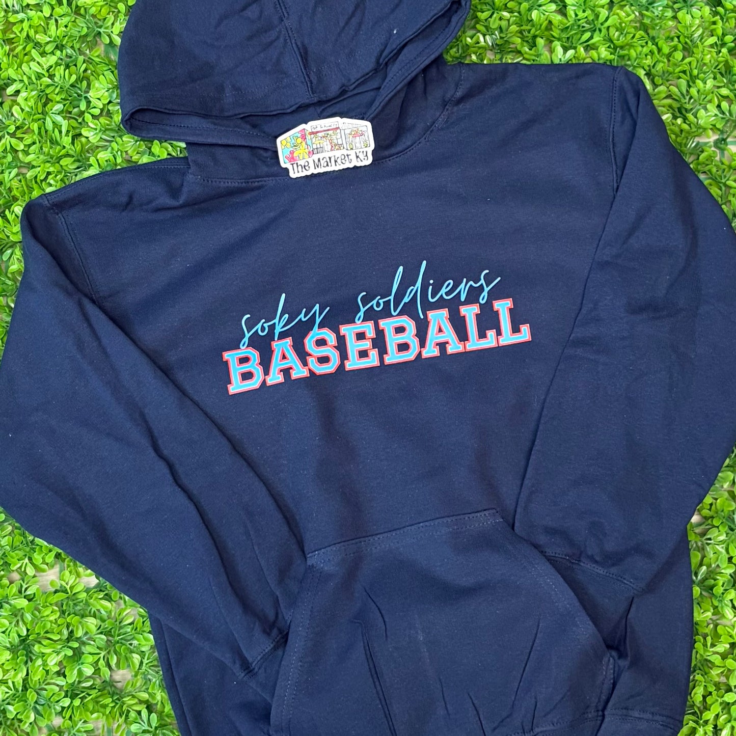 SOKY Soldiers Script Hoodie - Navy