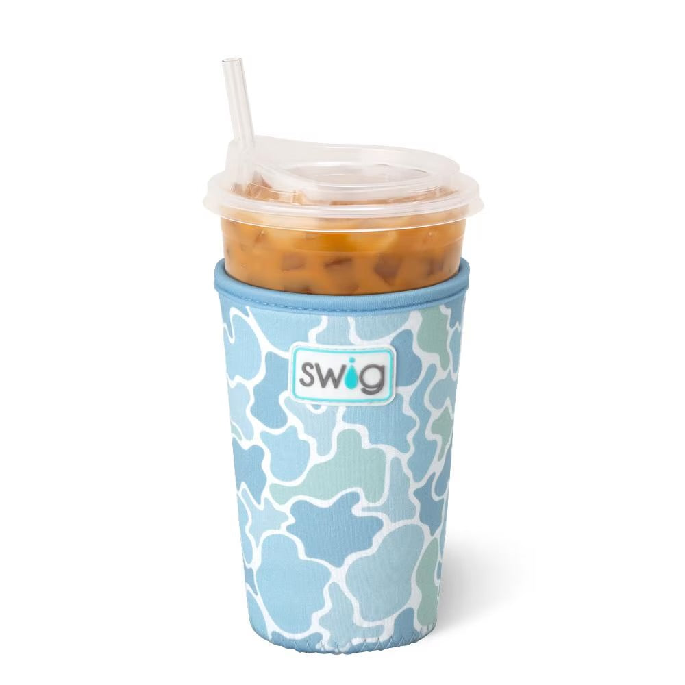 Saltwater Camo Swig Iced Cup Coolie (Medium)