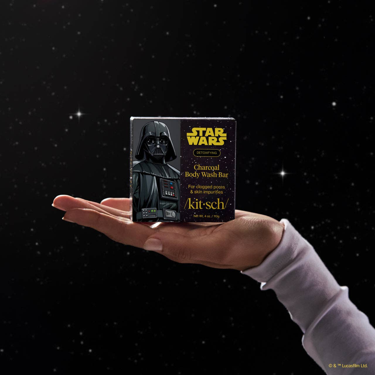 Star Wars™ & Kitsch Charcoal Detoxifying Solid Body Wash - Darth Detox