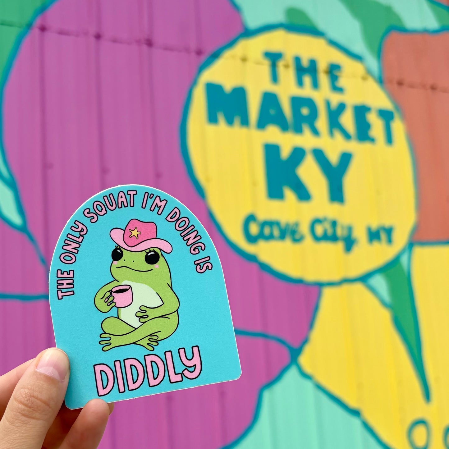 Diddly Squat Frog Sticker