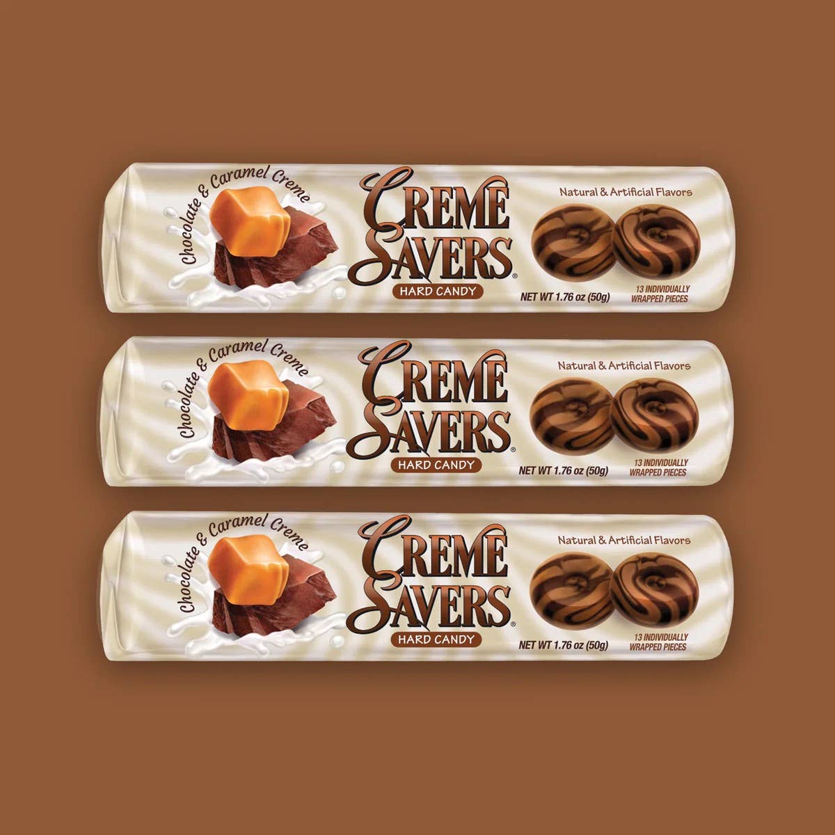 Creme Savers Rolls Chocolate & Caramel Creme, 24ct