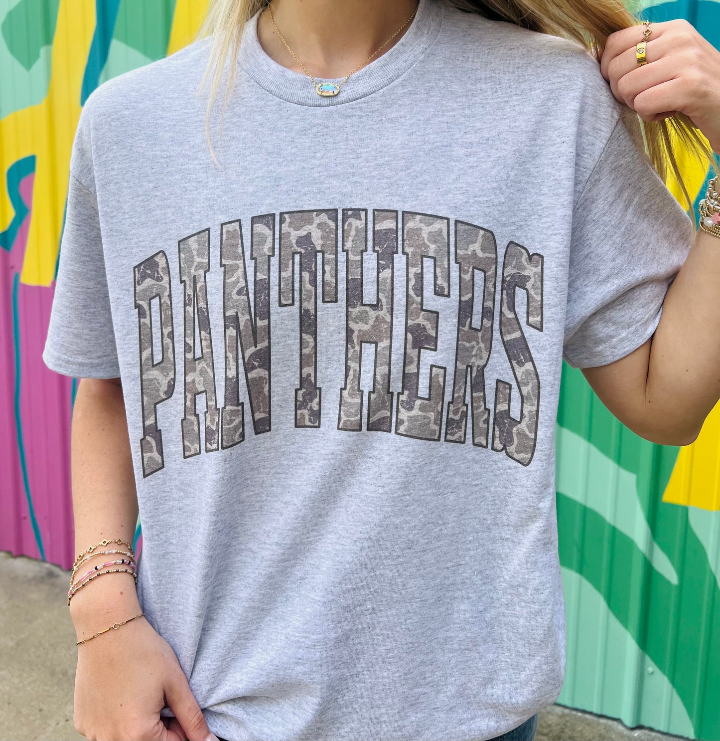Panthers Gray & Camo Tee