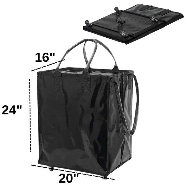 Large Reusable Rolling Bag: Rose Gold