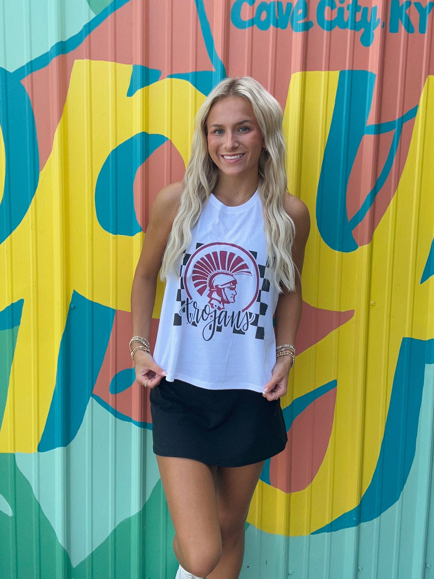 Trojans Cropped Tank Top