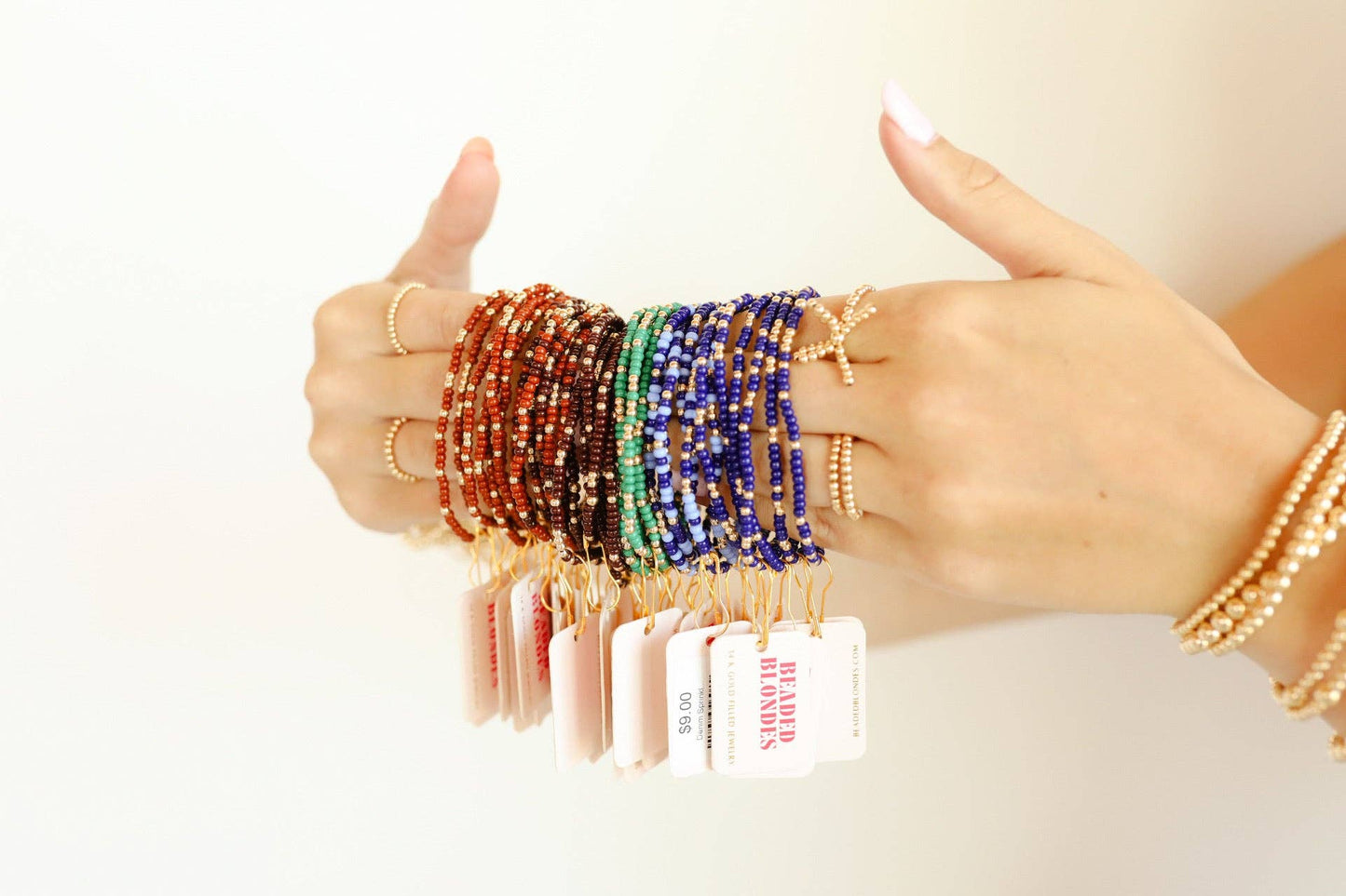 Denim Sprinkle Bracelet: Standard 6.75 inch