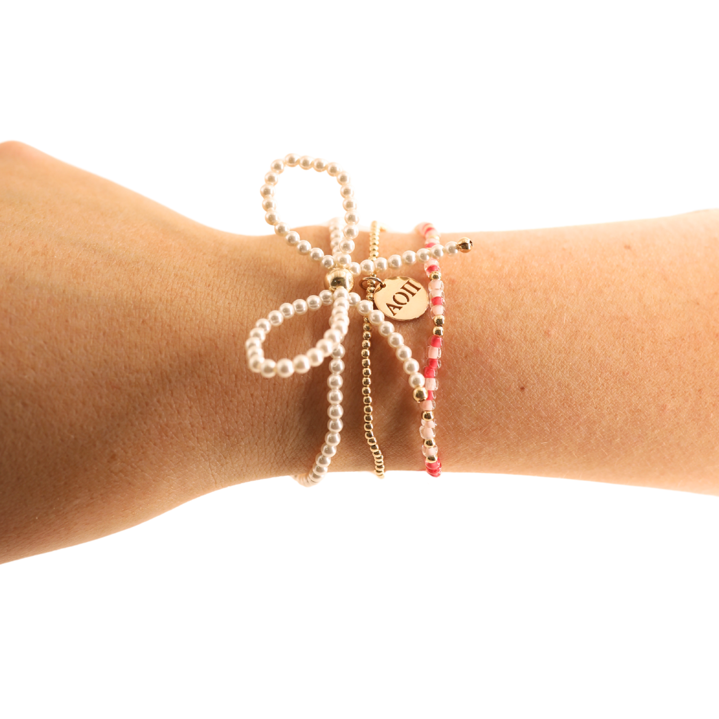 Alpha Omicron Pi Sprinkle Bracelet: Standard 6.75 inch