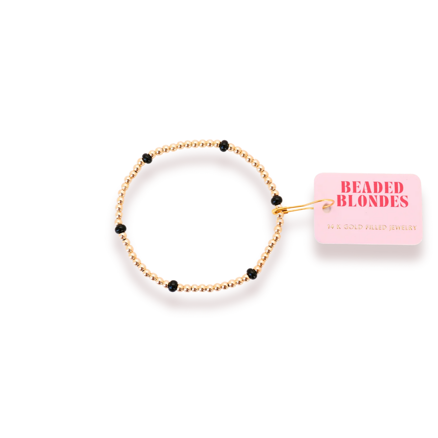 Black Poppi Bracelet: Standard 6.75 inch