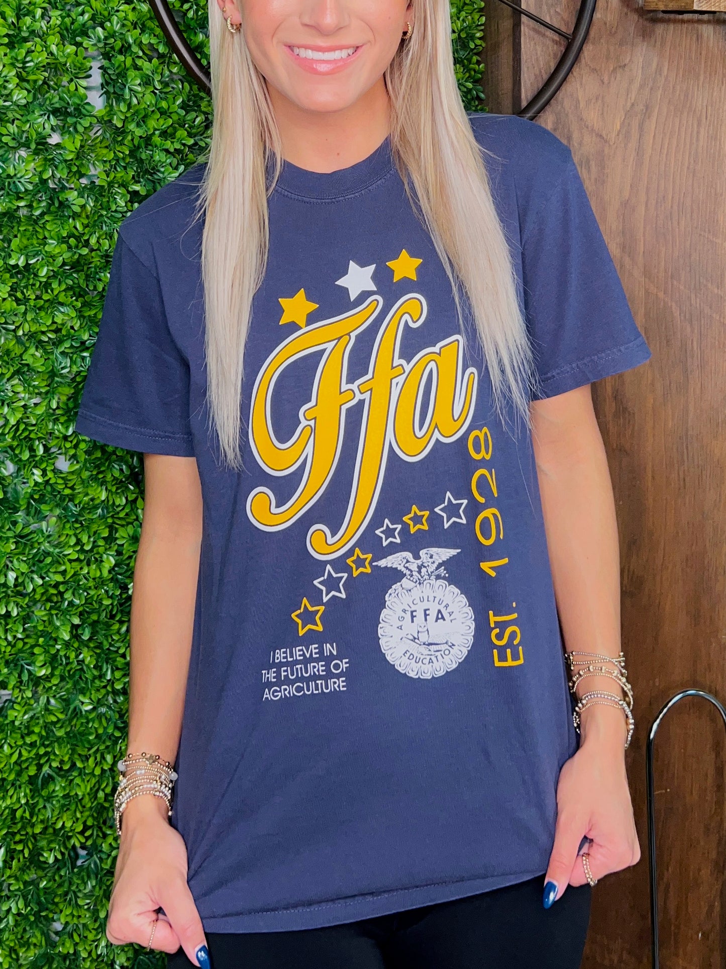FFA Star Navy Comfort Color Tee