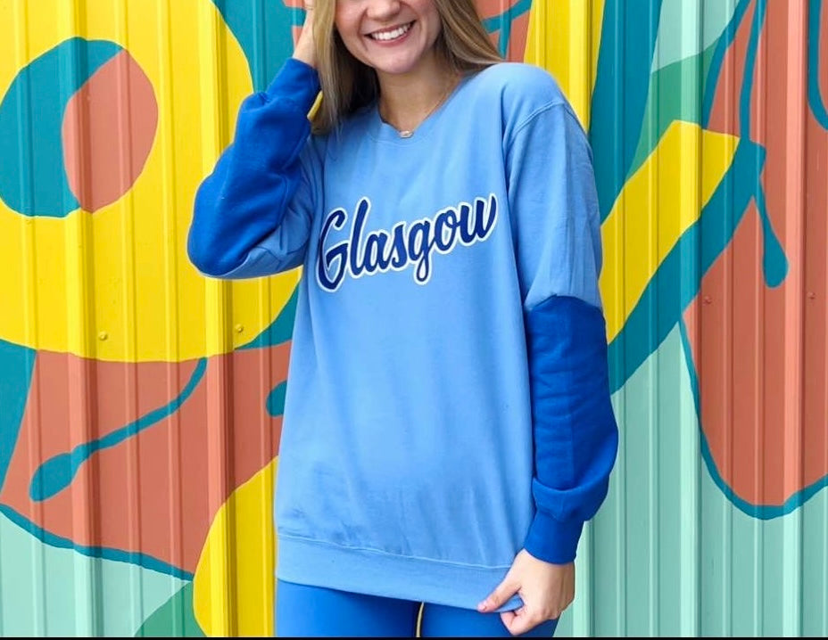 Light Blue With Dark Blue Sleeve Scottie Sweatshirt