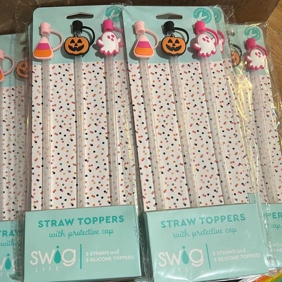 Swig Halloween Boo Straw Topper Set