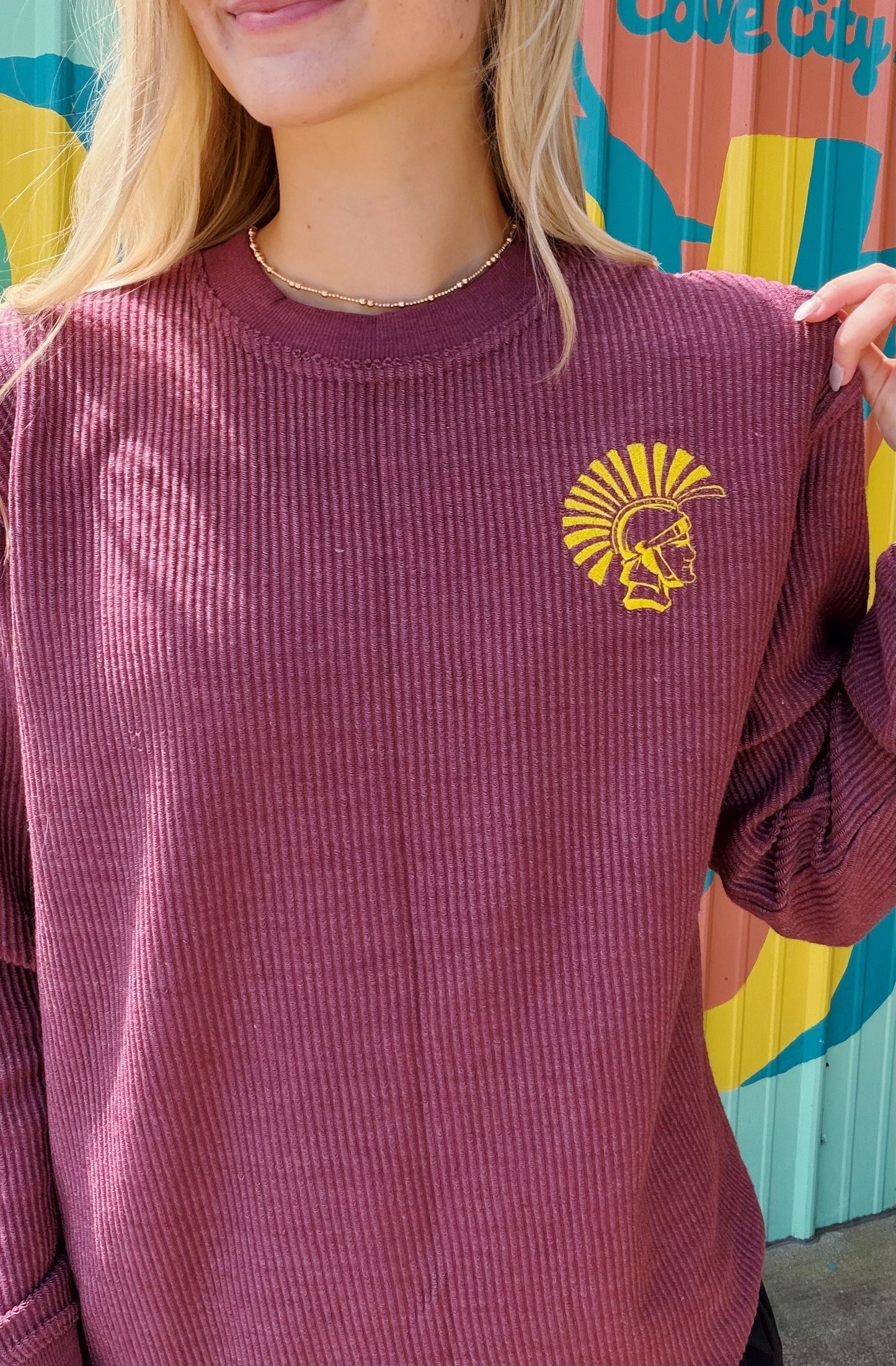 Barren Trojans Corded Embroidered Sweatshirt